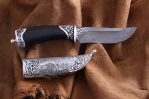 Severnaya korona Шкуросъемный нож ручной работы Охотник лоси