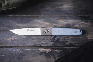 Ganzo Выкидной Складной автоматический нож G7211 серый