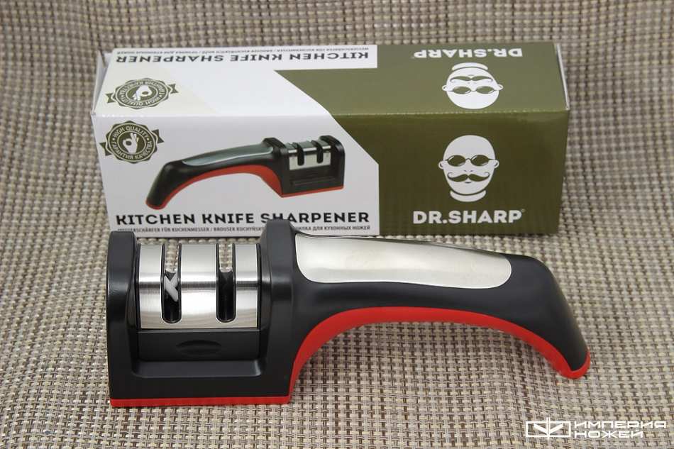 ТОЧИЛКА ДЛЯ КУХОННЫХ НОЖЕЙ С ЭРГОНОМИЧНОЙ РУЧКОЙ – Dr. Sharp (Точилки)