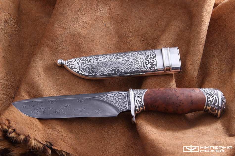 нож ручной работы Охотник медведь – Северная корона фото 3