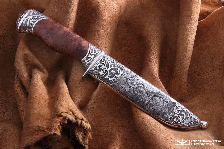 нож ручной работы Охотник медведь – Северная корона фото 6