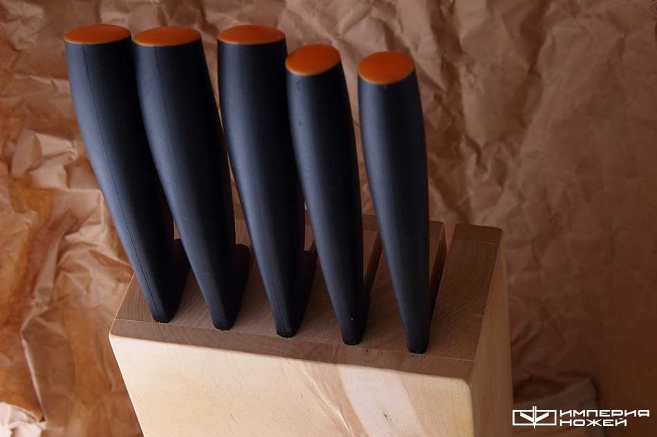 Набор ножей (5 ножей) в желтом блоке – Fiskars фото 2