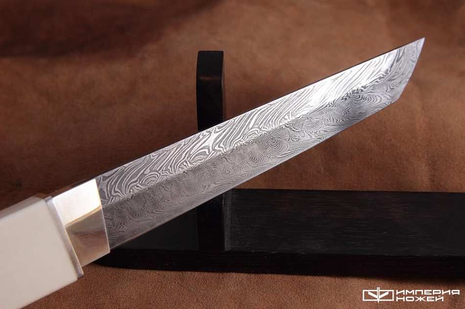 Нож ручной работы Японские мотивы белый – Северная корона фото 3