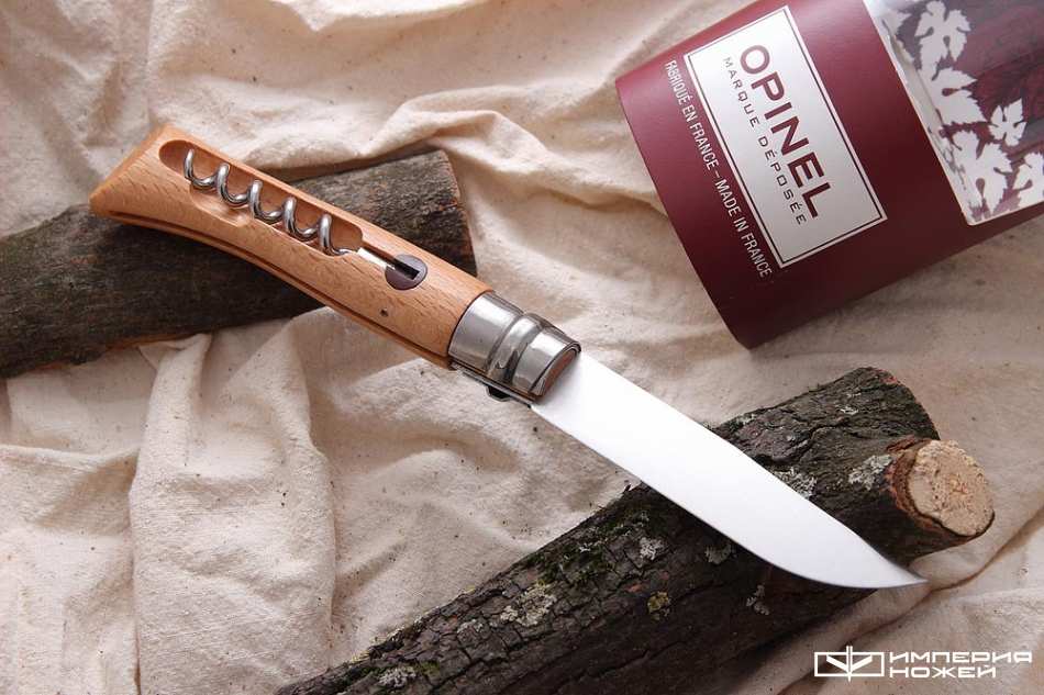 Opinel №10 нержавеющая сталь, бук, со штопором – Opinel фото 5
