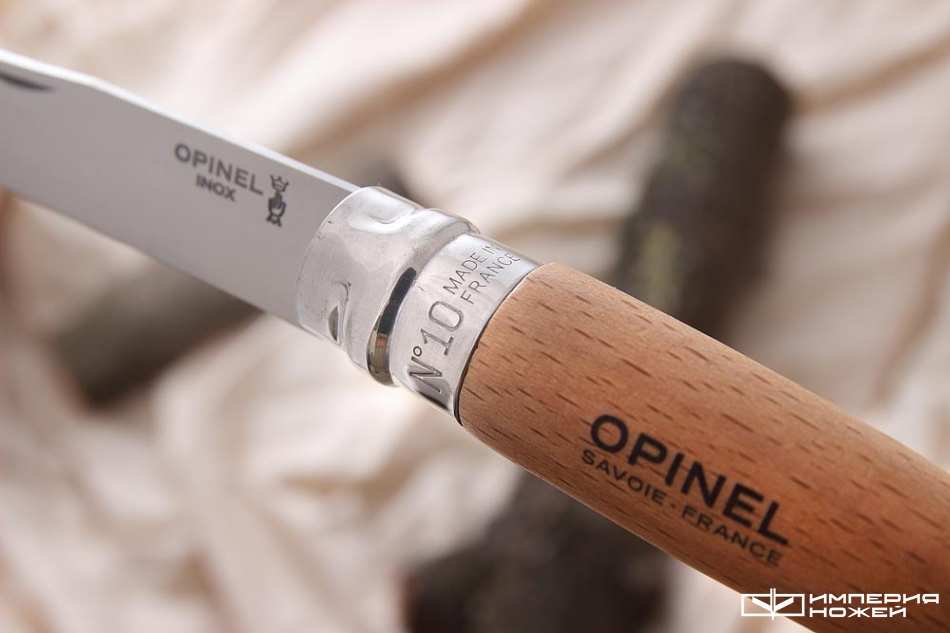 складной нож Opinel №10, нержавеющая сталь, бук Opinel  в .