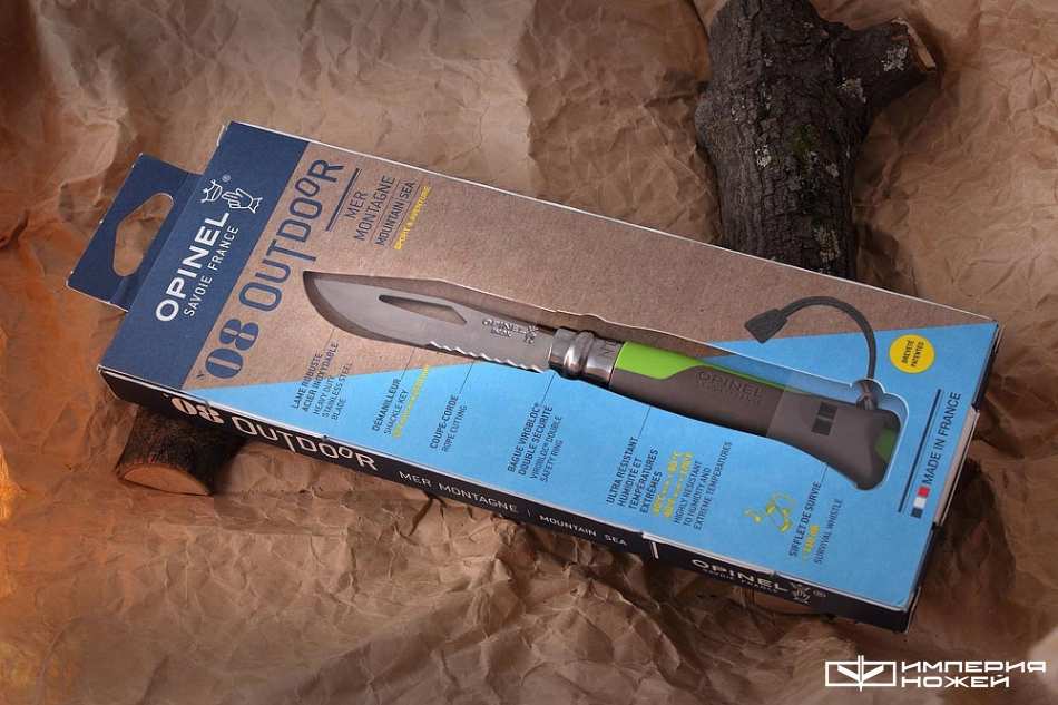 Нож Opinel №8 Outdoor Earth, зеленый – Opinel фото 6