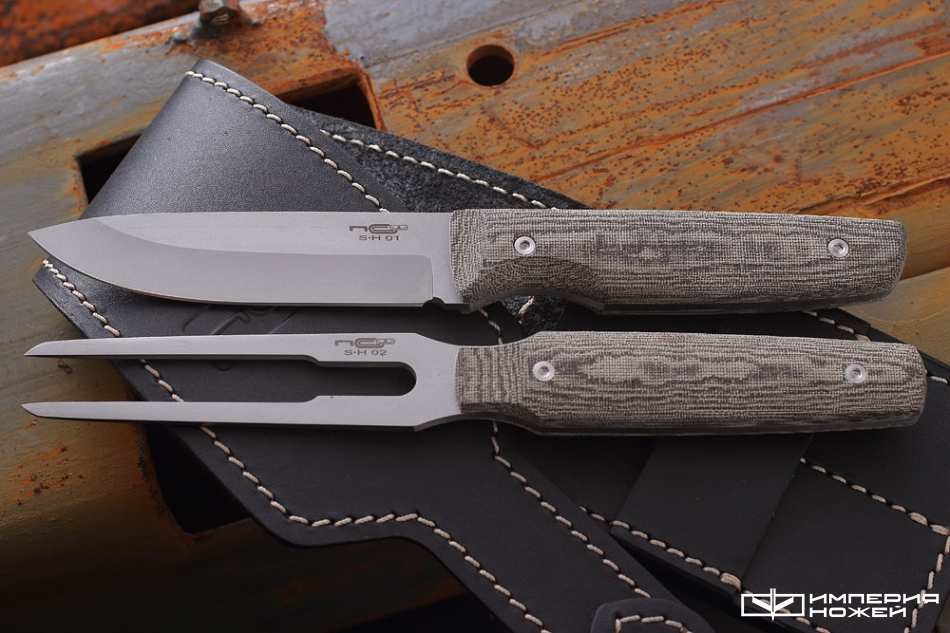 Набор Set Hunting (Нож S-H01, Вилка S-H02) Микарта – N.C.Custom