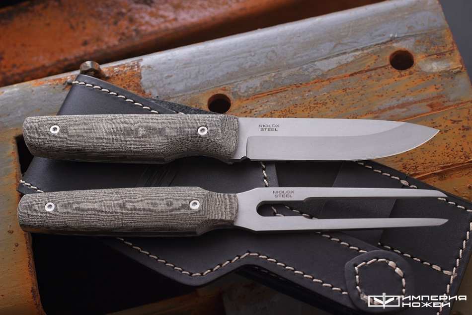 Набор Set Hunting (Нож S-H01, Вилка S-H02) Микарта – N.C.Custom фото 3