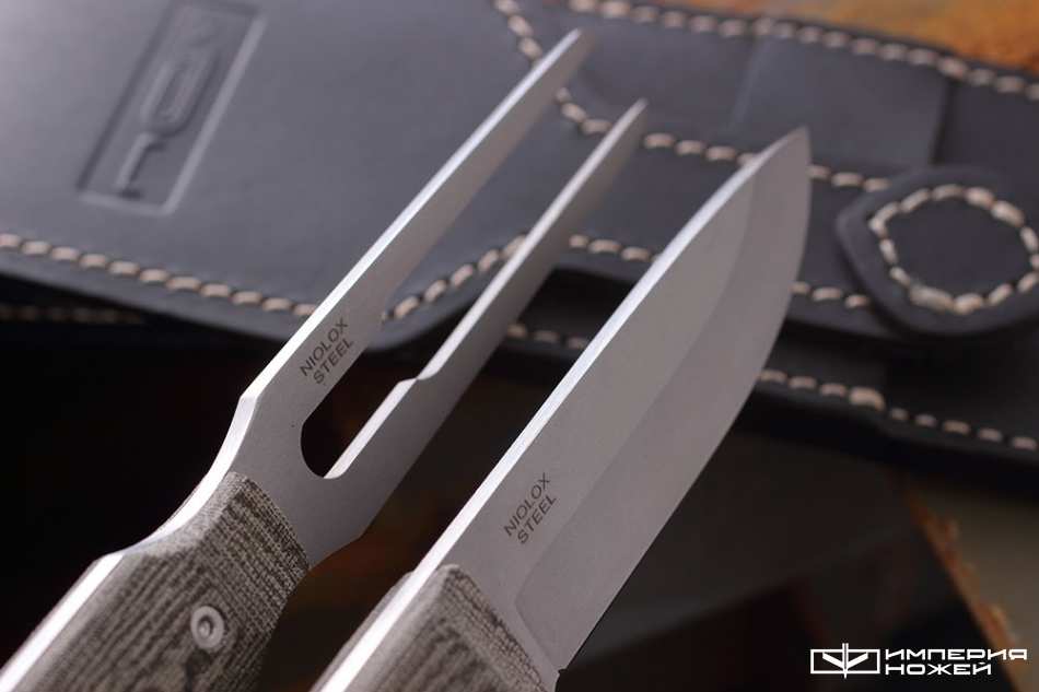 Набор Set Hunting (Нож S-H01, Вилка S-H02) Микарта – N.C.Custom фото 5