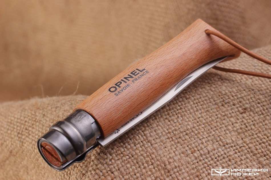 Нож Opinel №8 с кожаным темляком – Opinel фото 3
