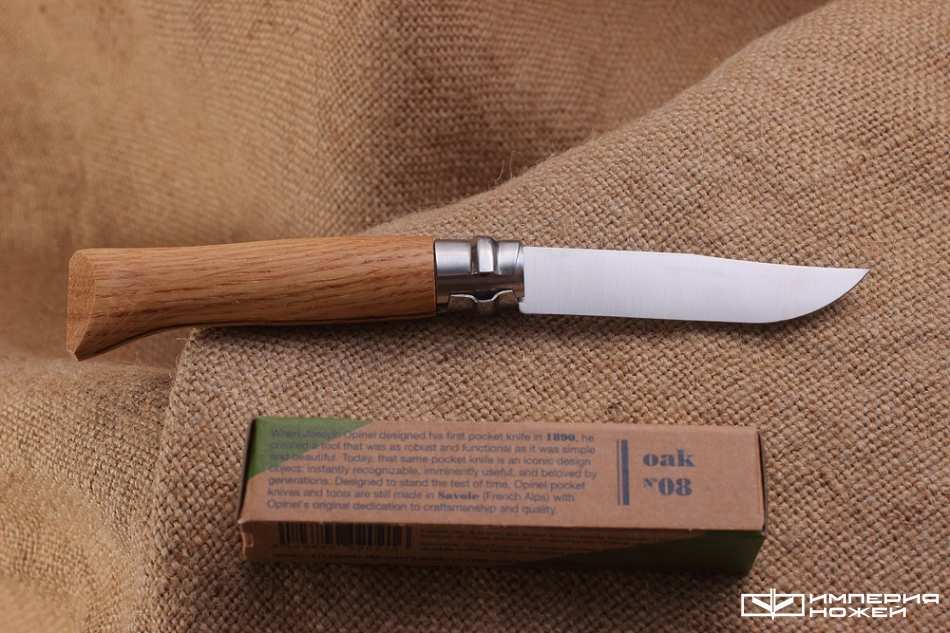 Opinel №8 нержавеющая сталь, дуб, в картонной коробке – Opinel фото 2