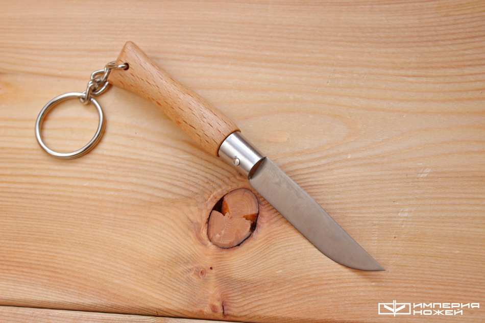 Нож-брелок Opinel №4, нержавеющая сталь, бук – Opinel фото 2