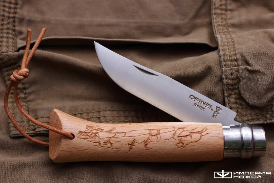 Складной нож Opinel №8 Animalia нержавеющая сталь дуб – Opinel фото 4