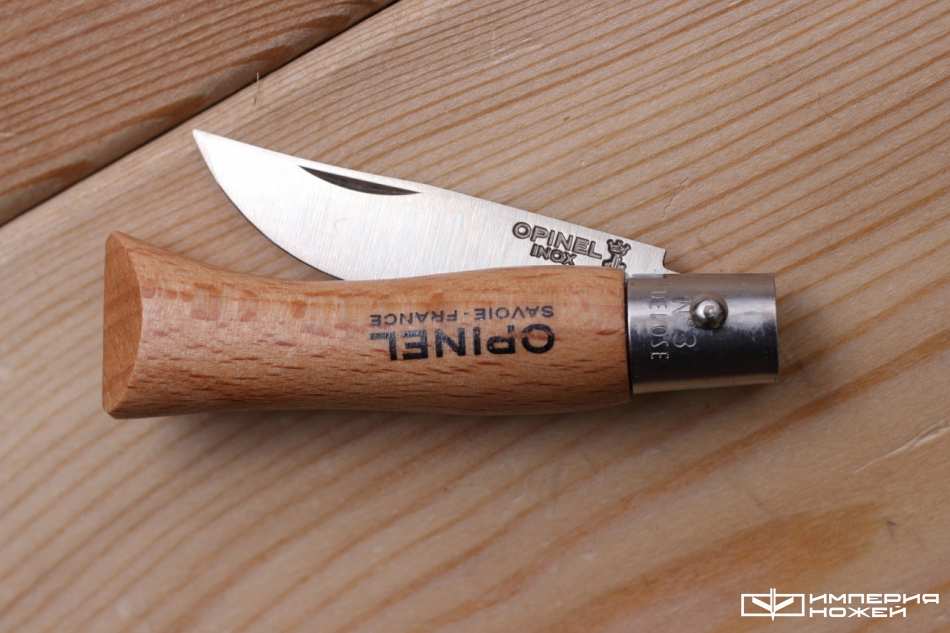 Складной нож Opinel №3, нержавеющая сталь, бук – Opinel фото 3