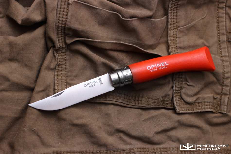Opinel №7, нержавеющая сталь, оранжевый, блистер – Opinel
