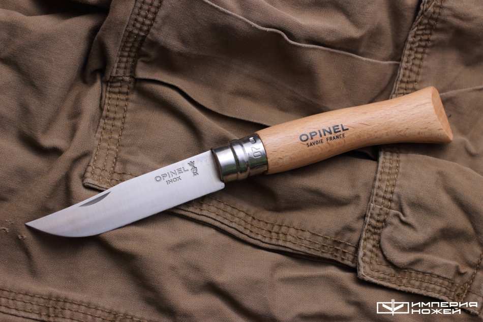 Складной нож Opinel №7, нержавеющая сталь, бук, блистер – Opinel