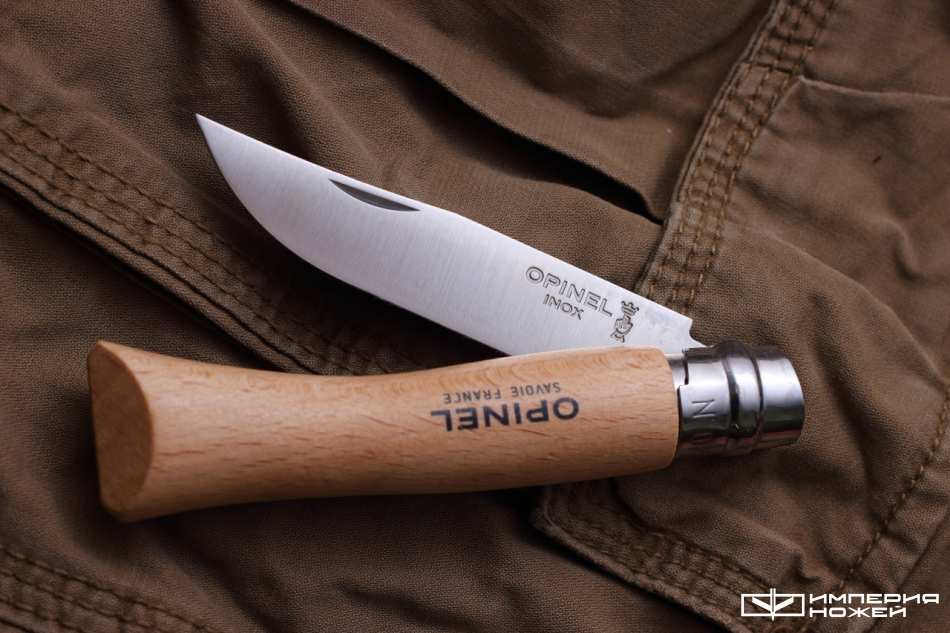 Складной нож Opinel №7, нержавеющая сталь, бук, блистер – Opinel фото 3