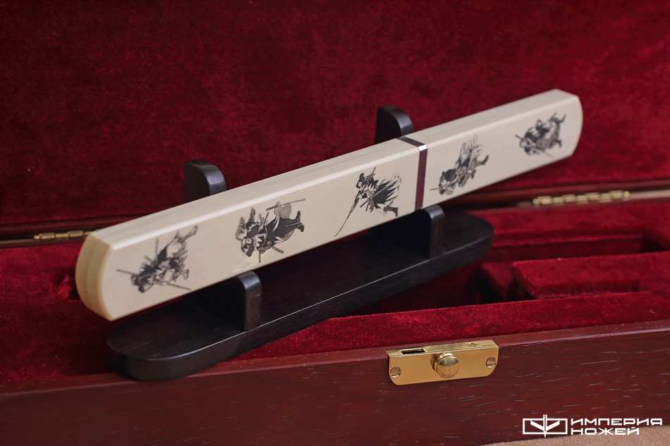 Нож ручной работы Японские мотивы – Северная корона фото 3