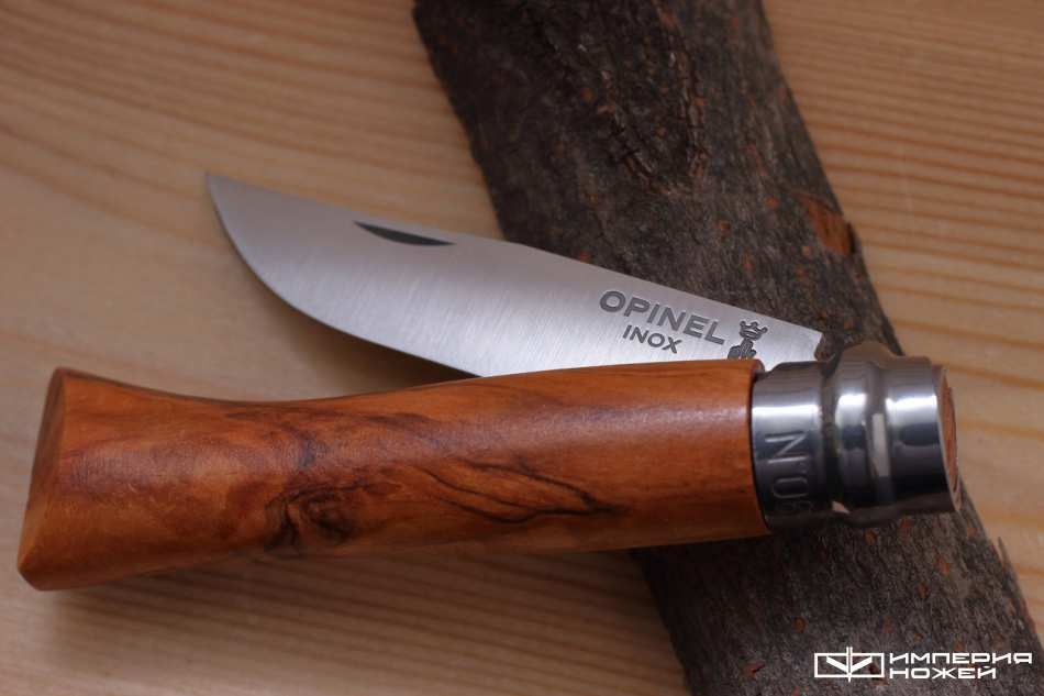 Раскладной нож Opinel №6, нержавеющая сталь, рукоять из оливкового дерева в картонной коробке – Opinel фото 4