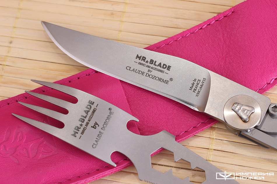 Набор Вилка-Ложка-Нож (розовый чехол) – Mr.Blade фото 2