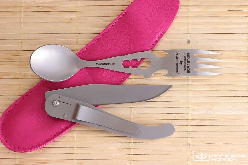 Набор Вилка-Ложка-Нож (розовый чехол) – Mr.Blade фото 3