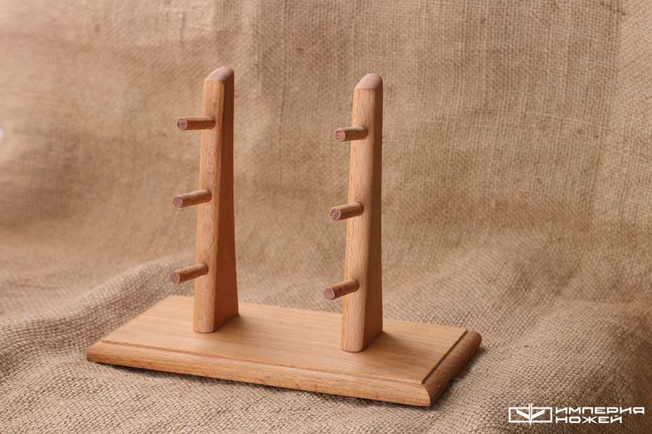 Стойка для 3-х складных ножей (бук) – Фабрика деревянных изделий 