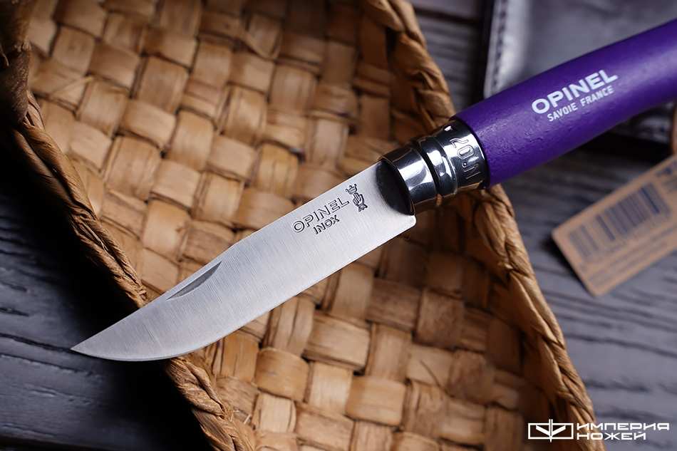 Opinel №7 Trekking, нержавеющая сталь, кожаный темляк, фиолетовый – Opinel фото 3