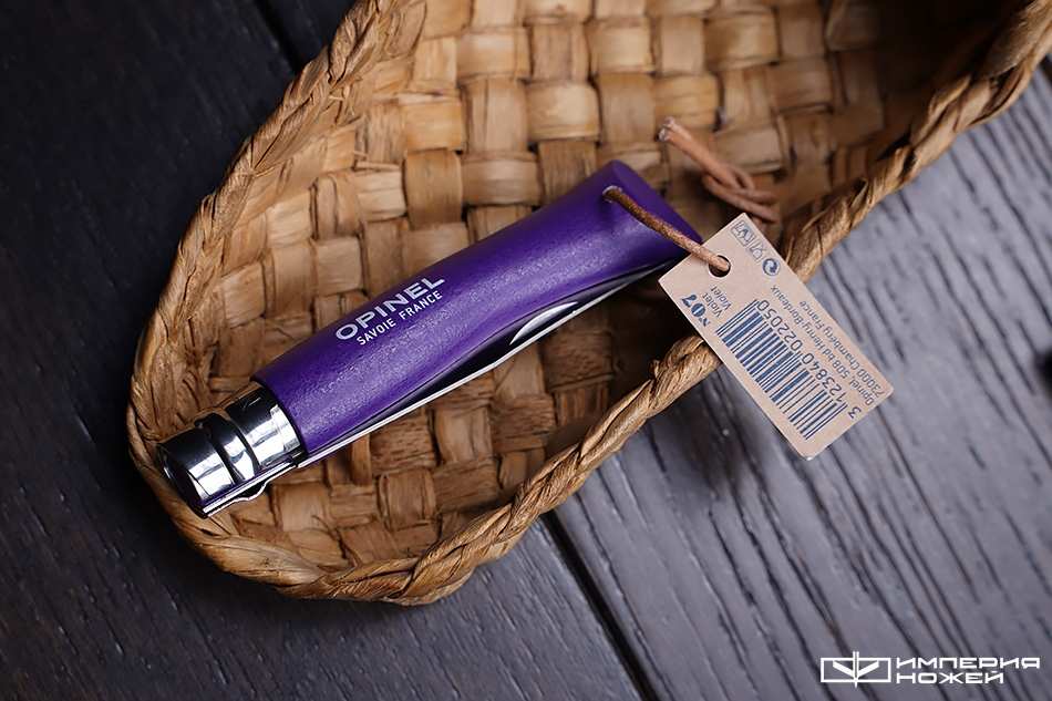 Opinel №7 Trekking, нержавеющая сталь, кожаный темляк, фиолетовый – Opinel фото 5