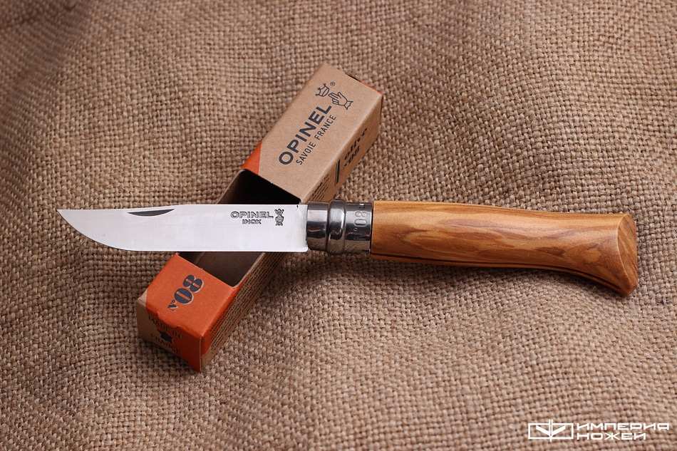 Складной нож Opinel №8, нержавеющая сталь, олива – Opinel