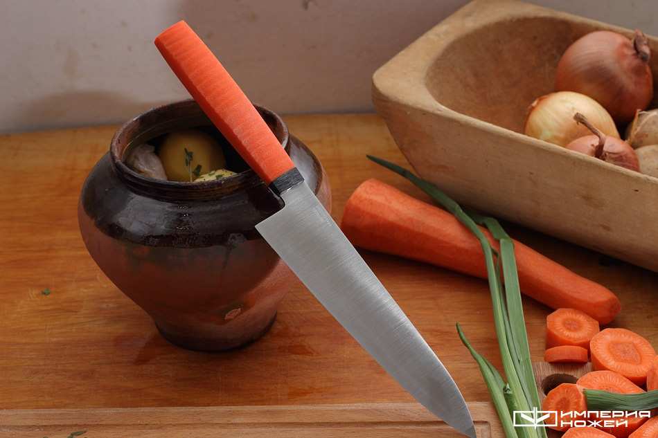 Нож кухонный CH160F Оранжевый – Owl Knife фото 3