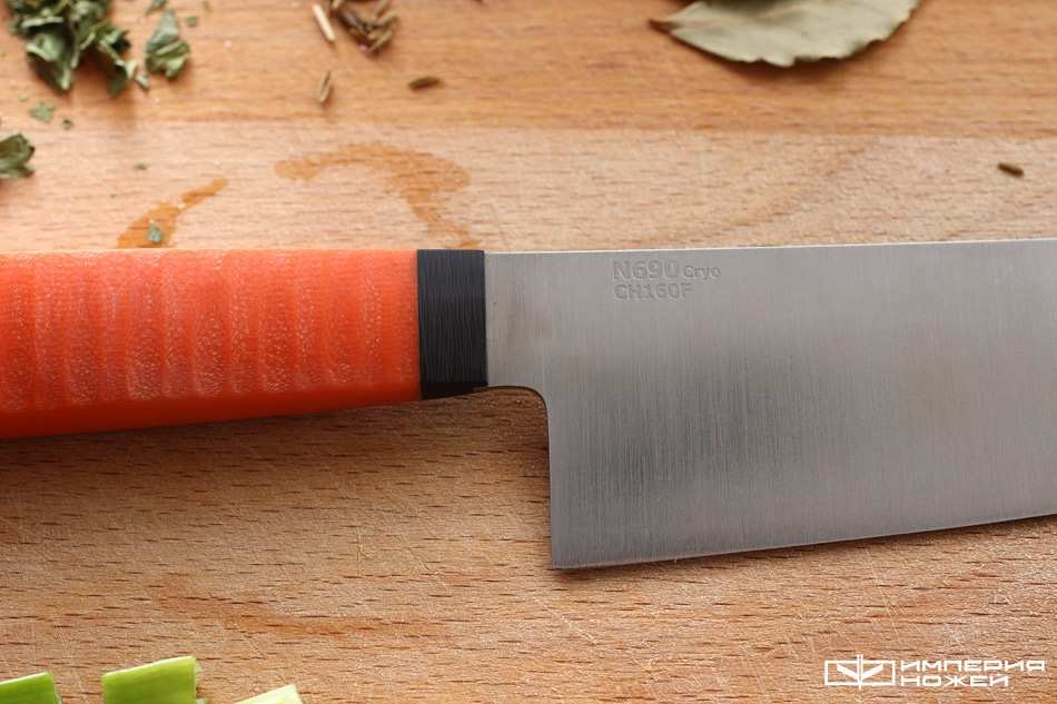 Нож кухонный CH160F Оранжевый – Owl Knife фото 5