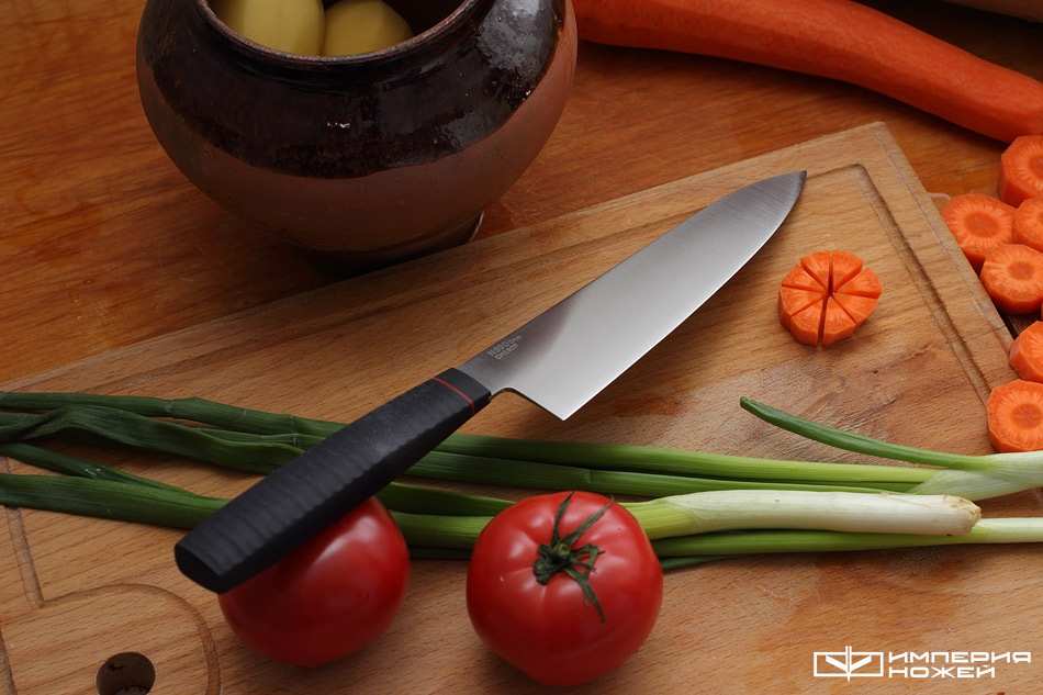 Нож кухонный CH160F Черный – Owl Knife фото 4