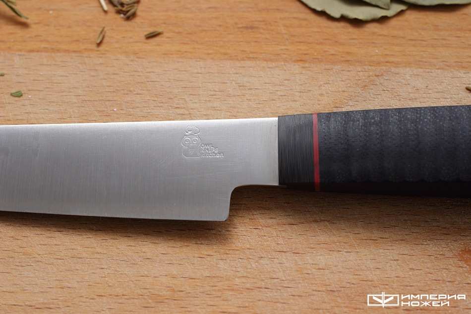 Нож кухонный U130 Черный – Owl Knife фото 2