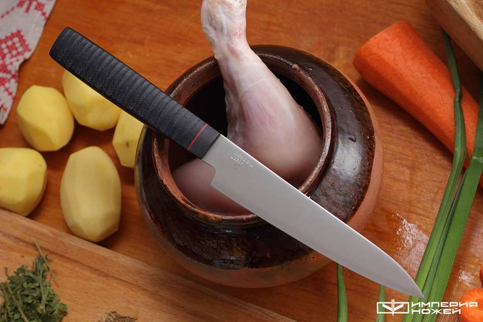 Нож кухонный U130 Черный – Owl Knife фото 3