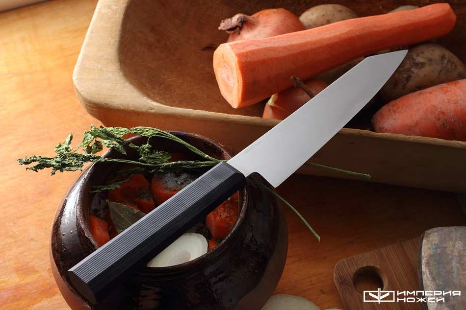 Нож кухонный Кирицуки 150 Черный – Owl Knife фото 2
