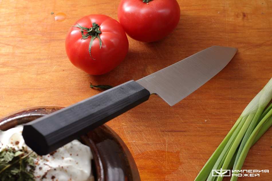 Нож кухонный Кирицуки 150 Черный – Owl Knife фото 5
