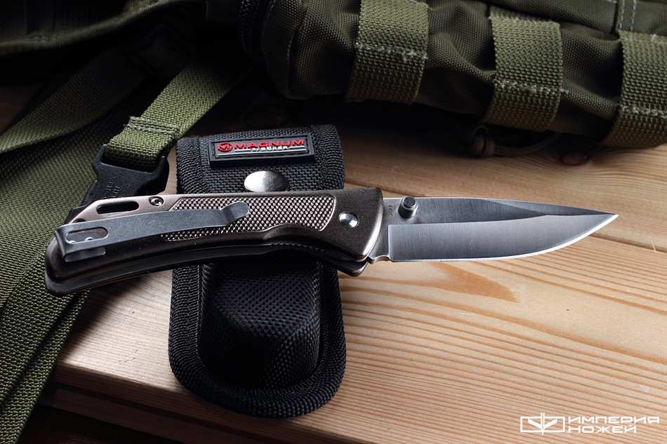 Нож Magnum by Boker Advance Checkering Dark Bronze – Magnum by Boker фото 2