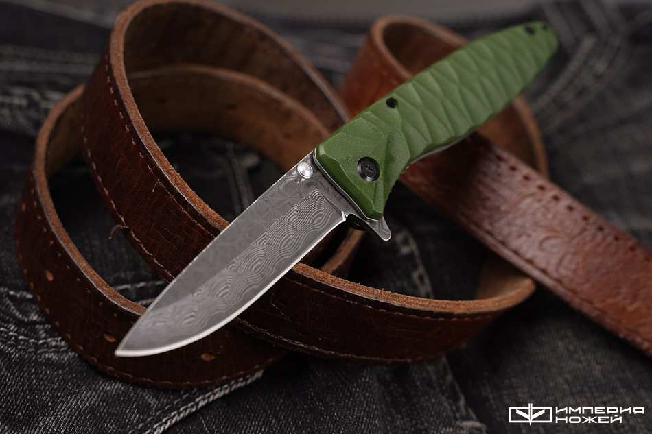 Складной туристический нож Ganzo Firebird F620 зеленый (травление) – Ganzo фото 2