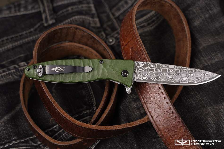 Складной туристический нож Ganzo Firebird F620 зеленый (травление) – Ganzo фото 3