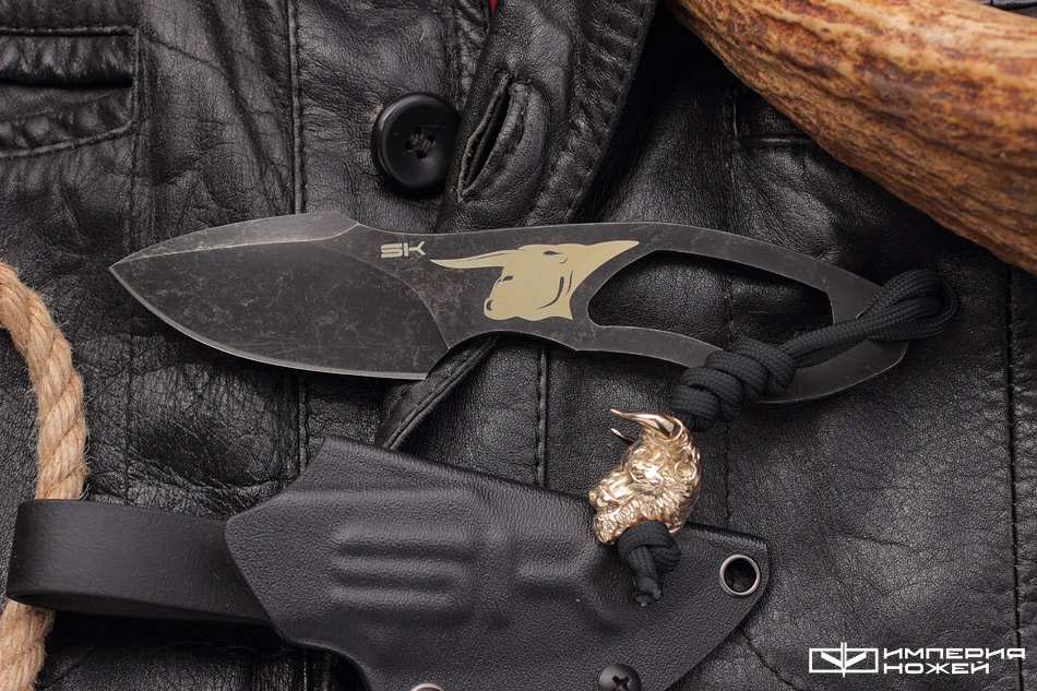Скелетный нож Bull black stonewashed – Special Knives фото 4