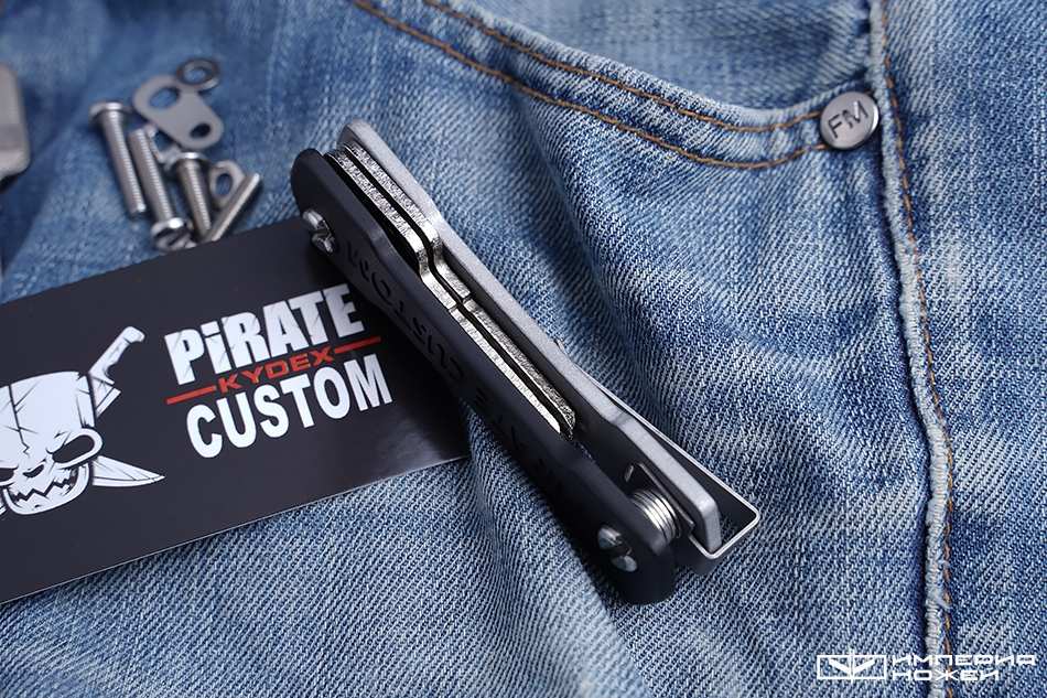 Ключница черная G10 гладкая текстура – Pirate Custom фото 4