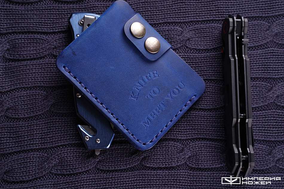 Компактный кошелек Синий – Knife to meet you фото 4