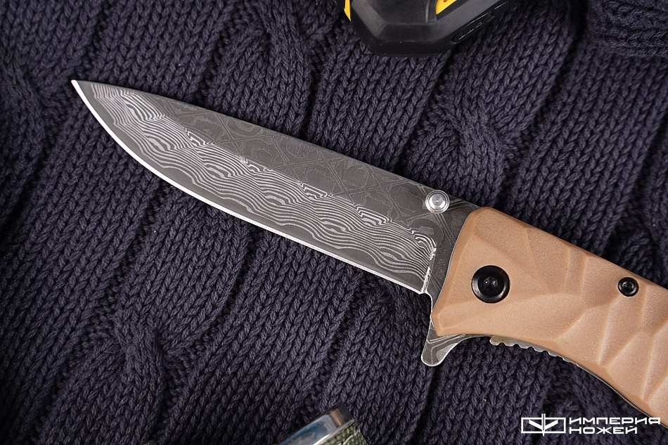 Складной туристический нож Ganzo Firebird F620 желтый (травление) – Ganzo фото 2
