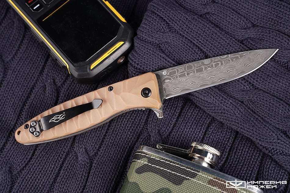 Складной туристический нож Ganzo Firebird F620 желтый (травление) – Ganzo фото 5