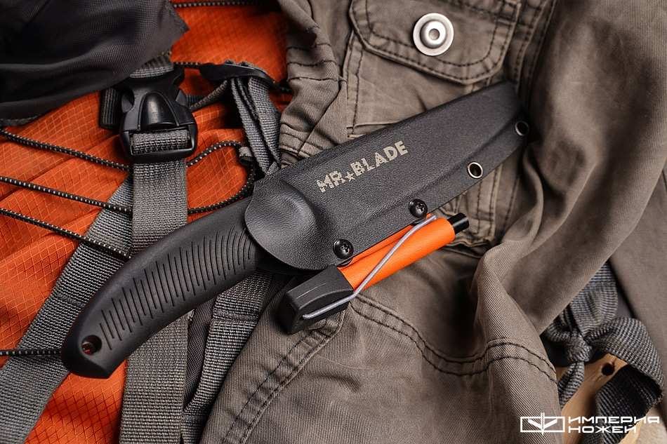 Нож с фиксированным клинком Orca с огнивом (Orange Color) – Mr.Blade фото 6