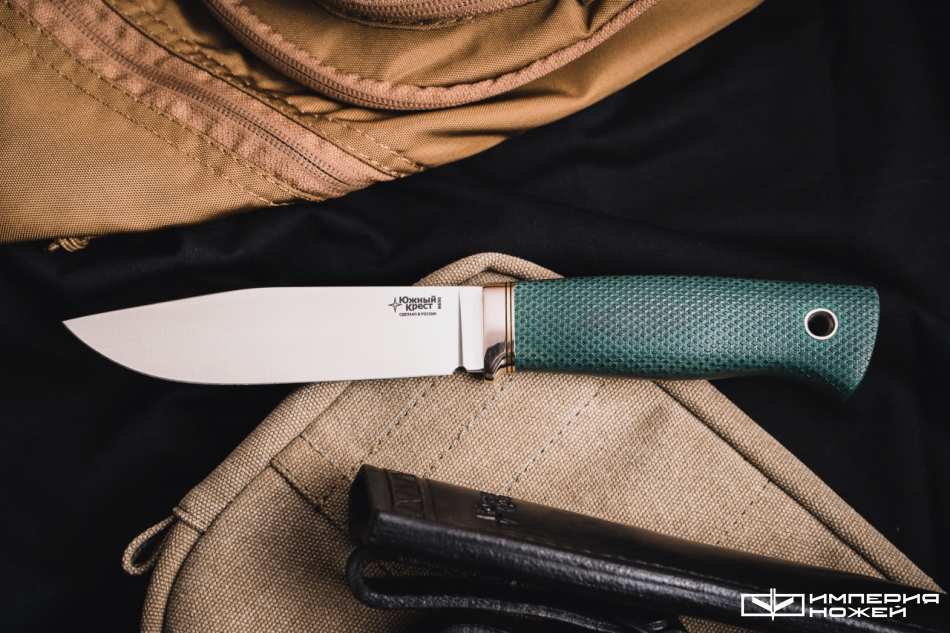Нож с фиксированным клинком Бер Эксперт  N690 Зеленая микарта – Южный Крест