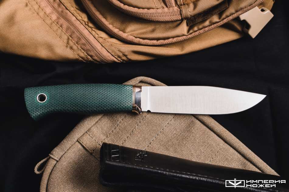 Нож с фиксированным клинком Бер Эксперт  N690 Зеленая микарта – Южный Крест фото 2