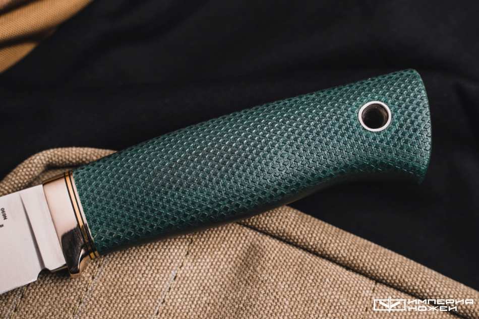 Нож с фиксированным клинком Бер Эксперт  N690 Зеленая микарта – Южный Крест фото 4