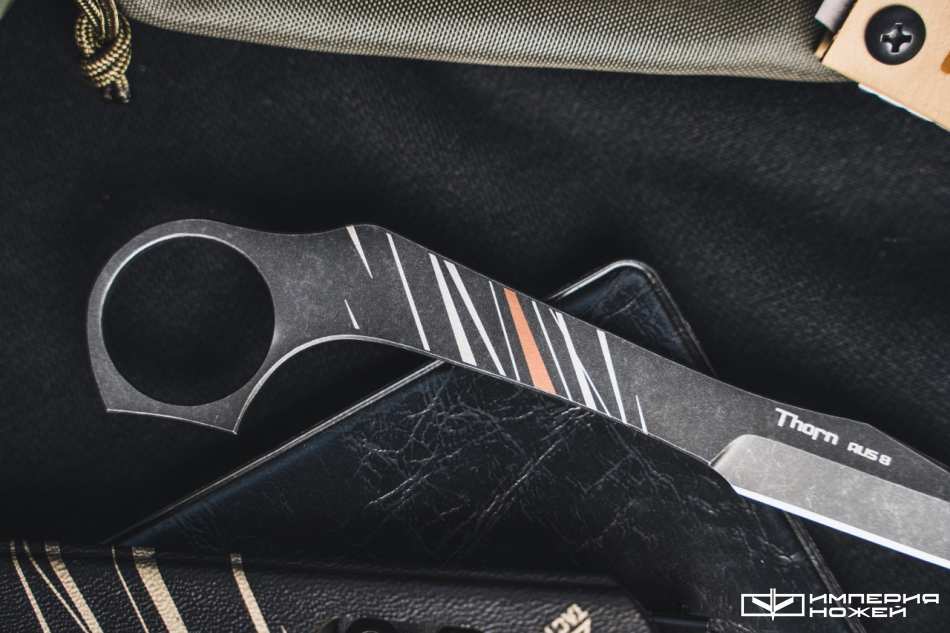 Нож скрытого ношения с фиксированным клинком Thorn Blackwash – N.C.Custom фото 5