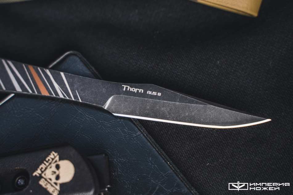 Нож скрытого ношения с фиксированным клинком Thorn Blackwash – N.C.Custom фото 6